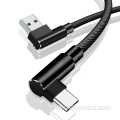Fast Charging Durable Braided 90Degree USB Data Cable
